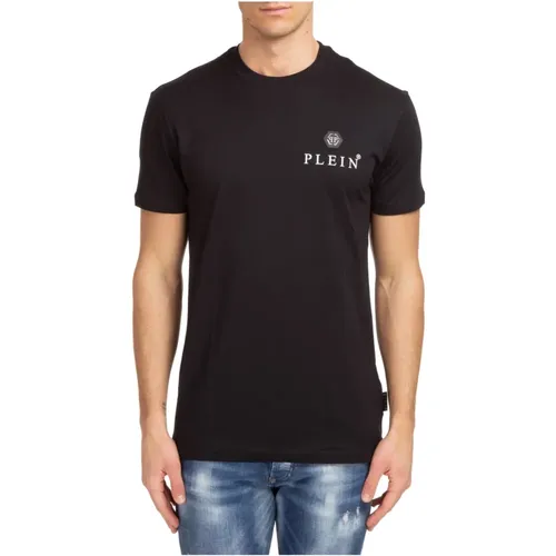 Plain Logo Hexagon T-shirt , male, Sizes: M - Philipp Plein - Modalova