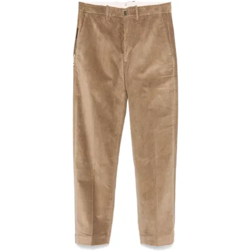 Corduroy Trousers Camel Straight Leg , male, Sizes: S, L, M, 2XL - Nine In The Morning - Modalova