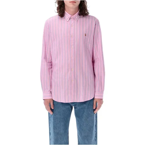 Men's Clothing Shirts Pink Light Blu Ss24 , male, Sizes: L, M - Ralph Lauren - Modalova