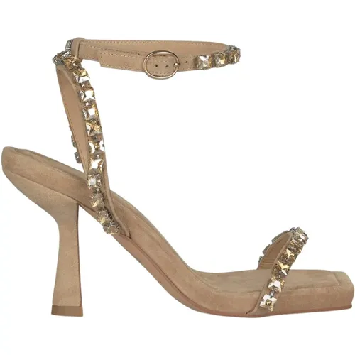 Rhinestone Strap Heeled Sandal , female, Sizes: 4 UK, 5 UK, 7 UK, 3 UK, 6 UK, 8 UK - Alma en Pena - Modalova