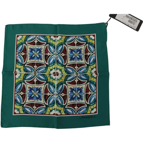 Silk Square Scarf Wrap , male, Sizes: ONE SIZE - Dolce & Gabbana - Modalova