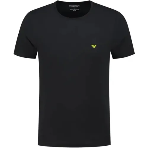 Er-Pack Baumwoll T-Shirt - Schwarz , Herren, Größe: M - Emporio Armani - Modalova