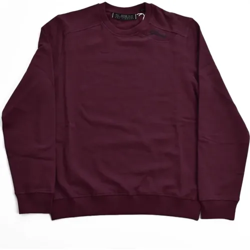 Slim Fit Sweatshirt mit Besticktem Logo - Braun - Guess - Modalova