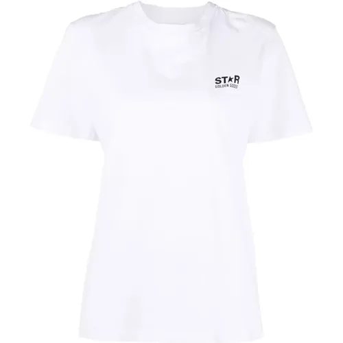 Star-Print T-Shirt und Polo Kollektion , Damen, Größe: S - Golden Goose - Modalova