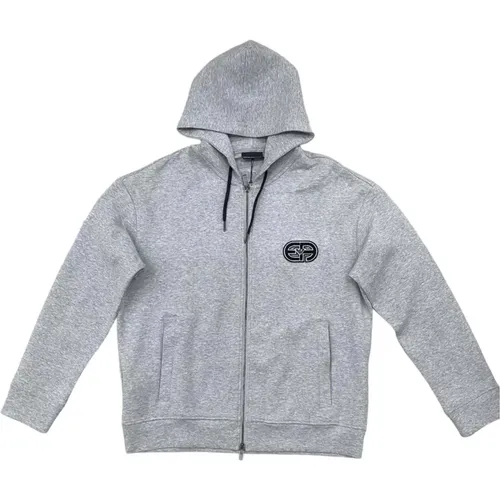 Hooded Zip-Up Sweatshirt , male, Sizes: XL - Emporio Armani - Modalova