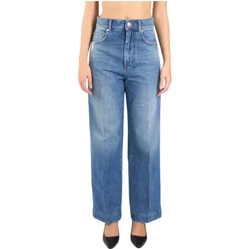 High-waisted straight leg denim jeans , female, Sizes: W31, W29, W25, W28, W26, W30, W27 - SPORTMAX - Modalova