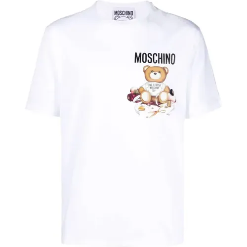 Teddybär T-Shirt - Größe: 54 , Herren, Größe: 2XL - Moschino - Modalova
