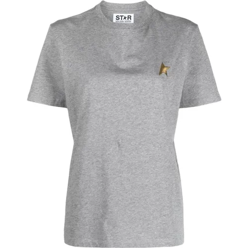 Iconic Star Logo Cotton T-Shirt for Women , female, Sizes: XS - Golden Goose - Modalova