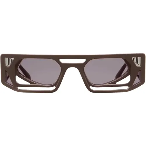 Rectangular Sunglasses - Dark Taupe , female, Sizes: ONE SIZE - Kuboraum - Modalova