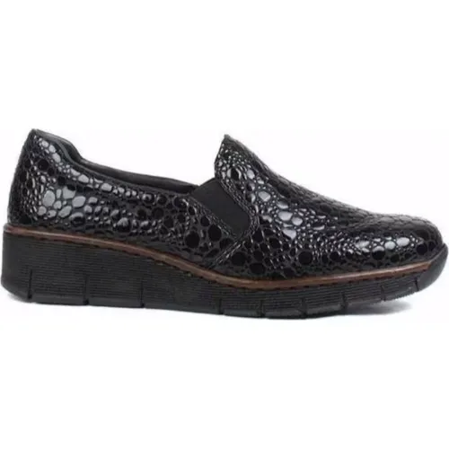 Elegante Graue Geschlossene Damenloafer - Rieker - Modalova