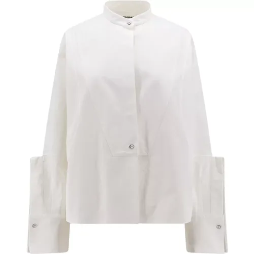 Cotton Shirt with Double Button Cuff , female, Sizes: S - Jil Sander - Modalova