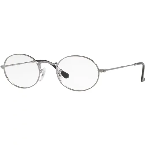 Oval Metal Eyewear Frames Gunmetal , unisex, Sizes: 48 MM - Ray-Ban - Modalova