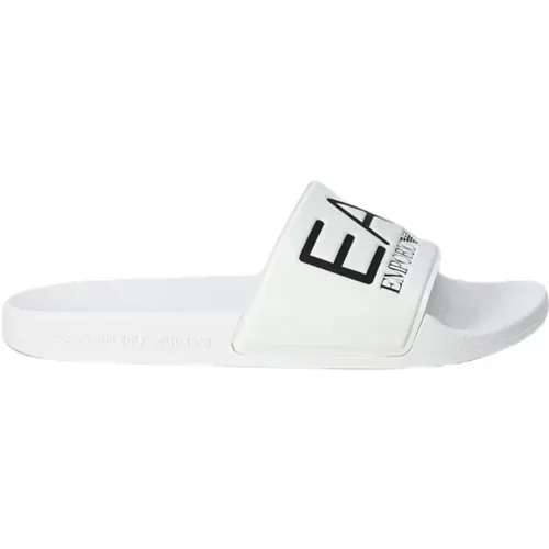 Womens Slide Sandals , female, Sizes: 11 UK, 9 UK, 12 UK - Emporio Armani EA7 - Modalova