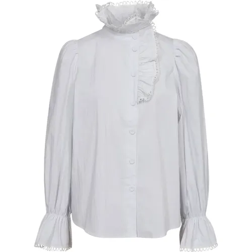 Frill Placket Shirt Elegant Blouse , female, Sizes: XL, S, M, L - Co'Couture - Modalova