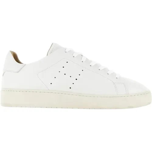 Leather Sneakers with Perforated Side , male, Sizes: 8 1/2 UK, 9 UK, 7 UK, 7 1/2 UK, 8 UK - Hogan - Modalova