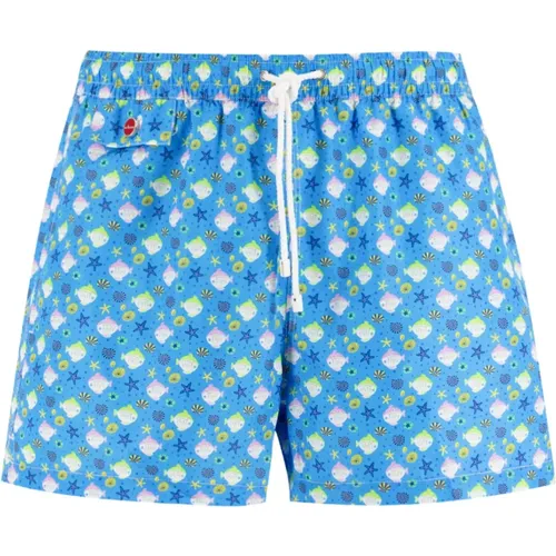 Abstract Pattern Swimwear Boxer Shorts , male, Sizes: XL, M, L, 2XL - Kiton - Modalova