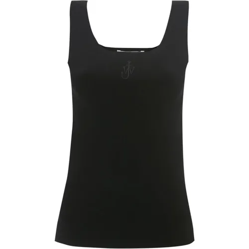 Schwarzes Elastisches Stricktop , Damen, Größe: M - JW Anderson - Modalova