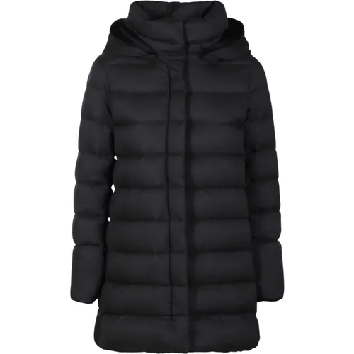 Schwarze Stepp Daunenjacke für Damen , Damen, Größe: 2XL - Herno - Modalova