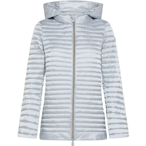 Grey Winter Coats , female, Sizes: 2XL, M - Save The Duck - Modalova