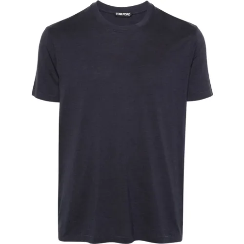 Eco-friendly Lyocell/Cotton T-shirt , male, Sizes: L - Tom Ford - Modalova