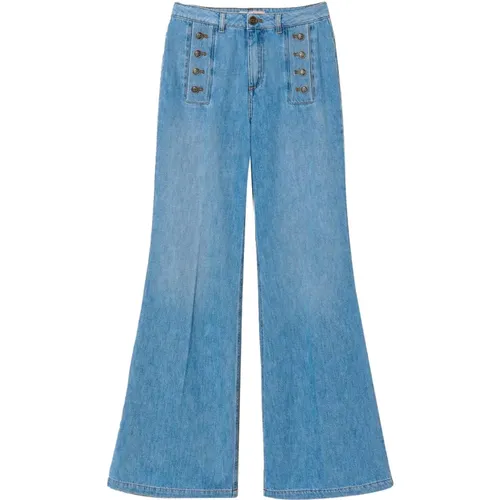 Wide Jeans , female, Sizes: W28 - Twinset - Modalova