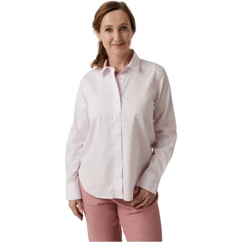 Light Orchid Blouse with Collar and Long Sleeves , female, Sizes: M, XS, L - closed - Modalova