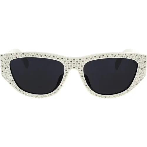 Chic Cat-Eye Sunglasses with Crystals , unisex, Sizes: 55 MM - Celine - Modalova