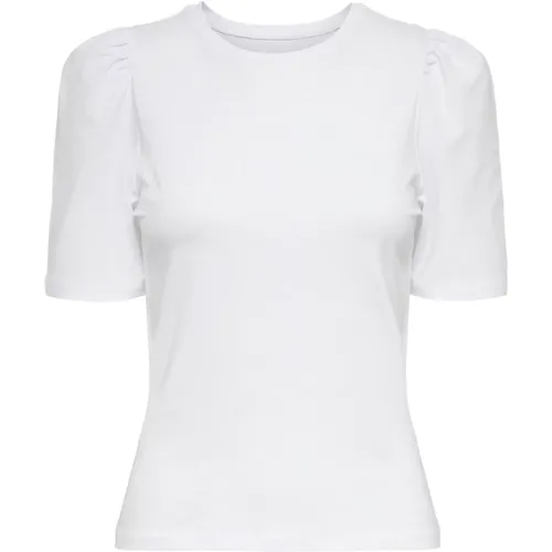 Damen Weißes T-Shirt , Damen, Größe: L - Only - Modalova