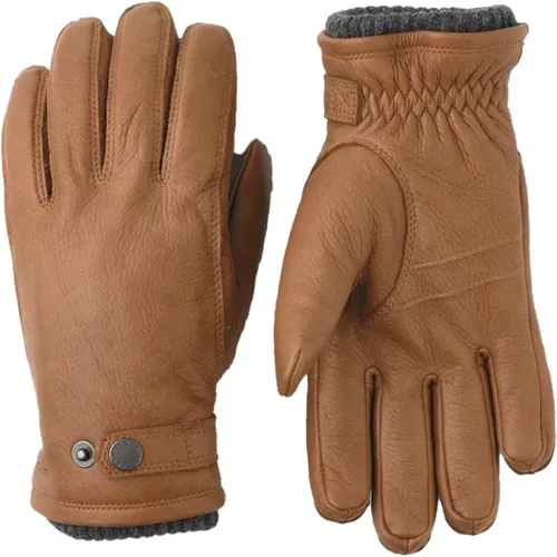 Deerskin Primaloft Gloves, cork , male, Sizes: 8 IN - Hestra - Modalova