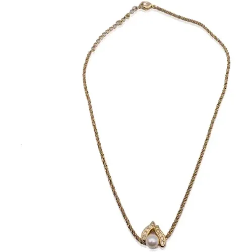 Pre-owned Metal necklaces , female, Sizes: ONE SIZE - Dior Vintage - Modalova