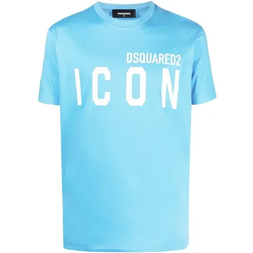 Icon Tee with Printed Logo , male, Sizes: L, XL, M, S, 2XL - Dsquared2 - Modalova