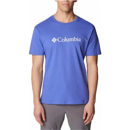 Basic Logo Kurzarm T-shirt , Herren, Größe: L - Columbia - Modalova