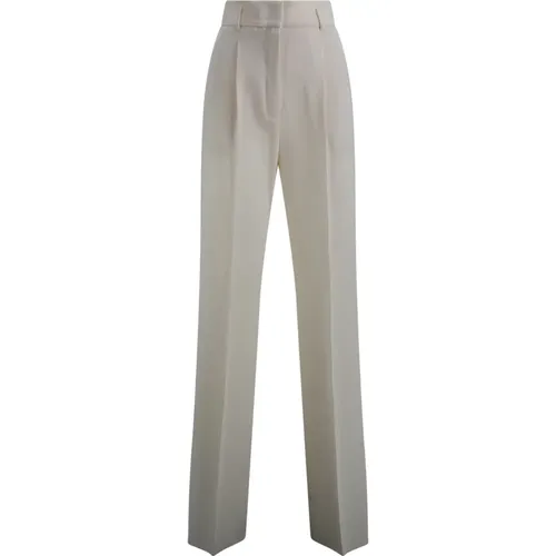 Fluid High-Waisted Trousers with Pleats , female, Sizes: XS - Max Mara Studio - Modalova