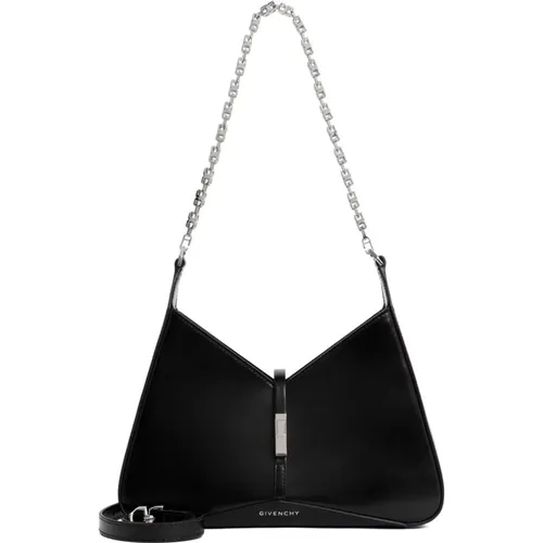 Black Leather Cut Out Zipped Bag , female, Sizes: ONE SIZE - Givenchy - Modalova