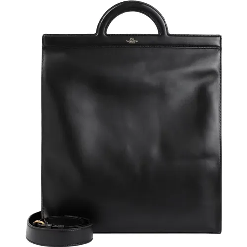 Leather Tote Bag Shopper , male, Sizes: ONE SIZE - Valentino Garavani - Modalova