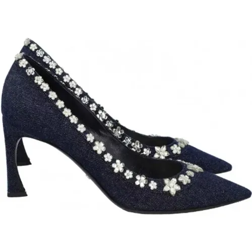 Pre-owned Denim heels , female, Sizes: 5 1/2 UK - Dior Vintage - Modalova