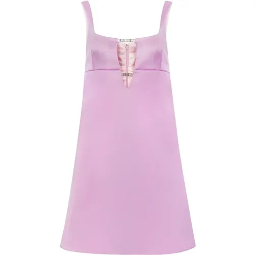 Pink Satin Mini A-Line Dress , female, Sizes: L, S, XL - Nina Ricci - Modalova