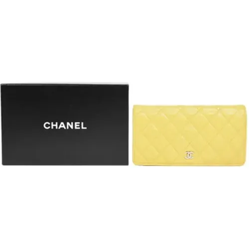 Gelbe Leder Chanel Geldbörse - Chanel Vintage - Modalova