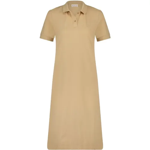 Klisches Polo-Kleid Hemd | Bio-Baumwolle | Warmes Sand , Damen, Größe: S - Jane Lushka - Modalova