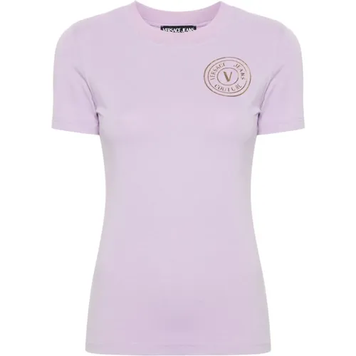 Logo T-shirt , female, Sizes: 2XS, M, S, XS - Versace Jeans Couture - Modalova