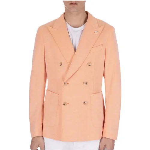 Double-breasted jacket with peak lapel , male, Sizes: XL, 2XL, L, M, S - Manuel Ritz - Modalova