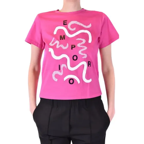 Short Sleeve T-Shirt , female, Sizes: S - Emporio Armani - Modalova