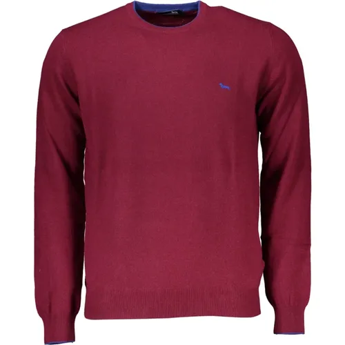 Roter Pullover mit Langen Ärmeln und Stickerei , Herren, Größe: L - Harmont & Blaine - Modalova