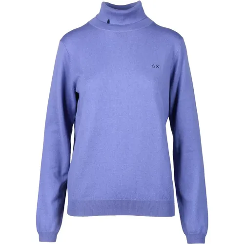 Merino Baumwollmischung Pullover , Damen, Größe: XL - Sun68 - Modalova