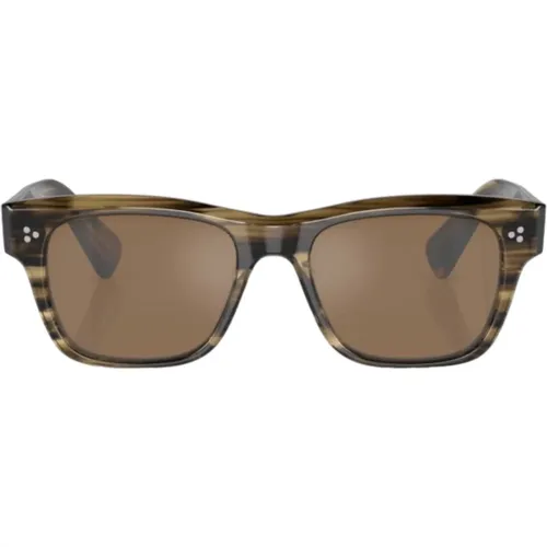Green Olive Sunglasses , male, Sizes: 52 MM - Oliver Peoples - Modalova