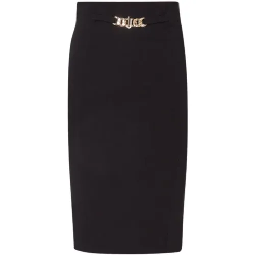 Midi Skirt with Chain Logo , female, Sizes: XS - Liu Jo - Modalova