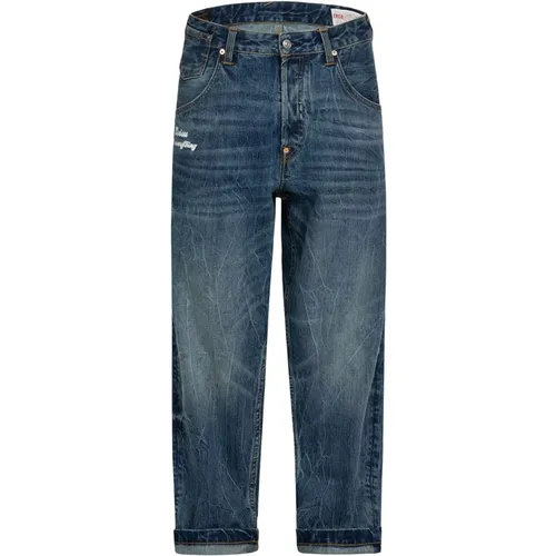 Denim Jeans with Seagull Embroidery , male, Sizes: W31, W29, W30 - Evisu - Modalova