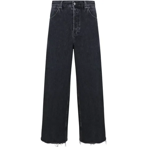 Wide-Leg Denim Jeans , male, Sizes: W33 - Gucci - Modalova