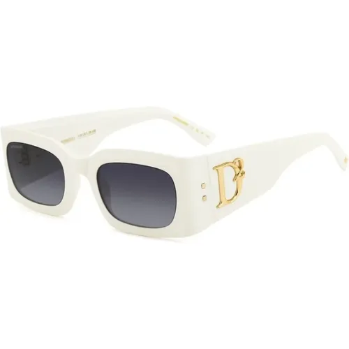 Ivory Dark Grey Shaded Sunglasses , female, Sizes: 52 MM - Dsquared2 - Modalova