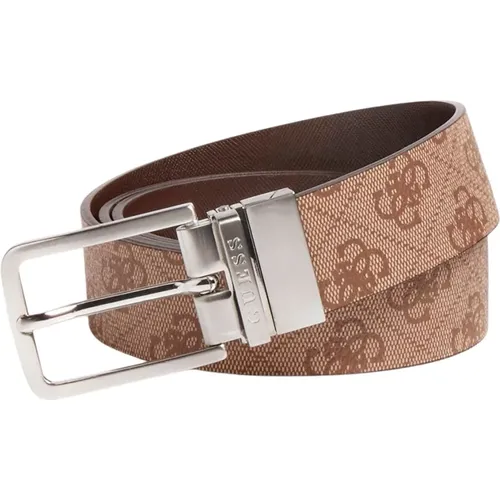Classic Leather Reversible Belt in , male, Sizes: M - Guess - Modalova